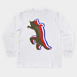 American Tabby Meme Cat Kids Long Sleeve T-Shirt